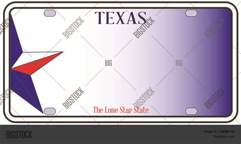 Texas License Plate Vector & Photo (Free Trial) | Bigstock