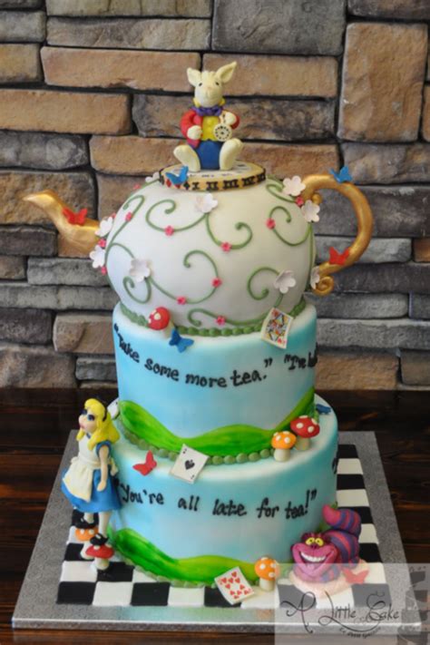 Alice In Wonderland Bridal Shower Cake