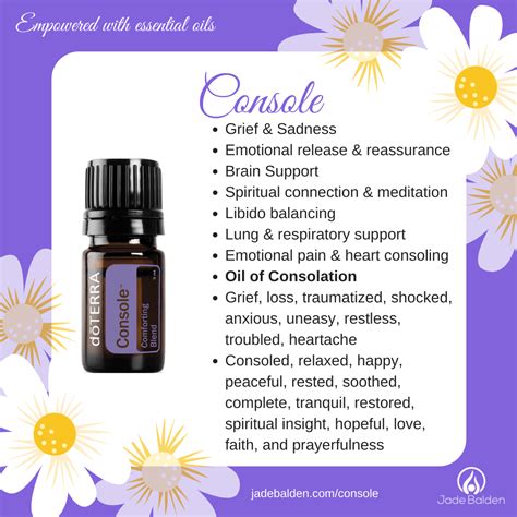 Console Essential Oil Blend By Doterra Jades Oil Cards Jade Balden