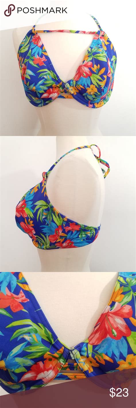 Freya Tropical Hibiscus Blue Bikini Top FF Bikinis Bikini Tops Blue Bikini Top