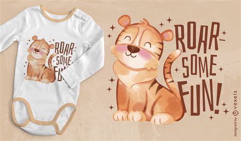 Cute Tiger T Shirt Design Vector Download