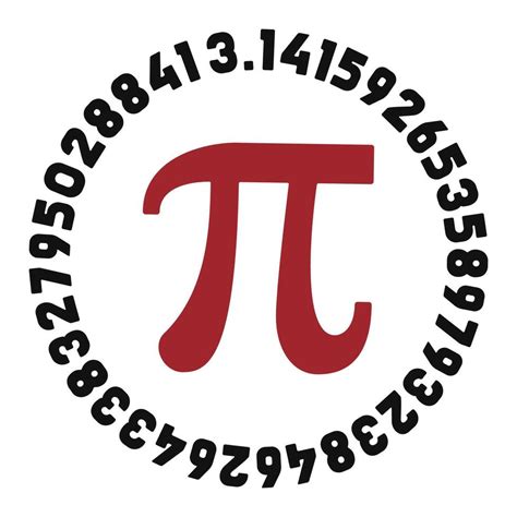 Pi Symbol And 3 14 Digits Vector Mathematical Constant Round