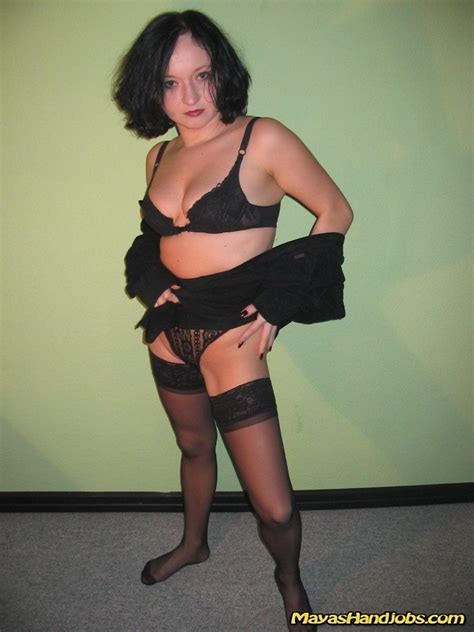 Brunette Chick Maya Shows Her Nice Tits And Shaved Pussy 15 Photos