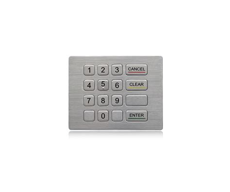 Water Proof And Vandal Proof Metal Industrial Keypad Keys Compact