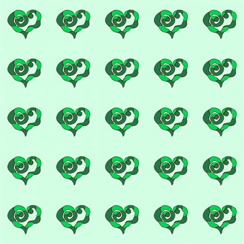 'Seamless pattern with green hearts.' on skitterphoto