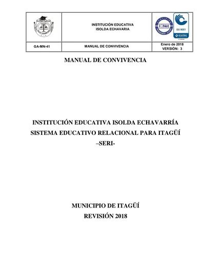 Derechos Y Deberes Convivencia Escolar Manual De Convivencia