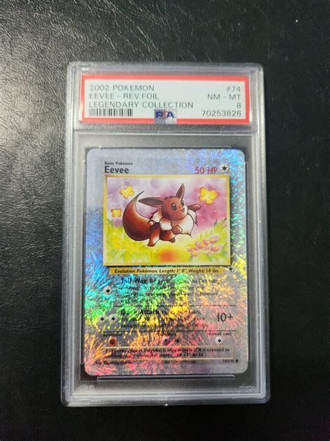 Pokemon Legendary Collection Reverse Holo Eevee Psa 8 Values Mavin