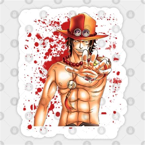 Portgas D Ace One Piece Portgas D Ace Sticker TeePublic