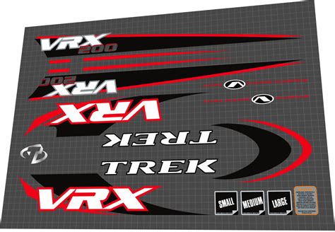 TREK VRX 200 (1999) Frame Decal Set