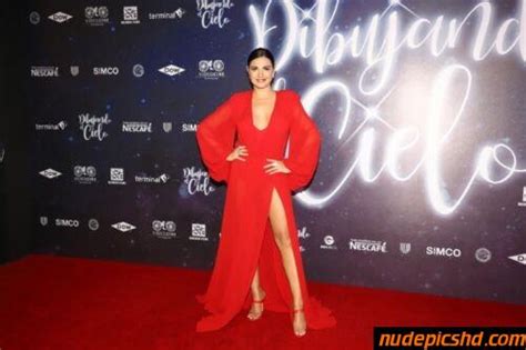 Maite Perroni Gorgeous Red Dress Sexy Legs Nude Leaked Porn Photo