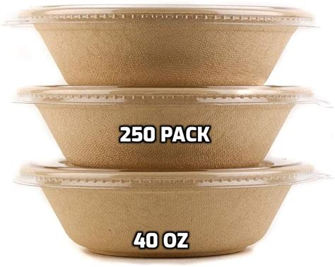 Amazon Ecoquality Count Oz Round Disposable Bowls With Lids