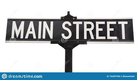 Iconic Main Street Street Sign Stock Photo Image Of Street Town