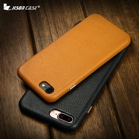 Aliexpress.com : Buy Jisoncase Genuine Leather Phone Case for iPhone 8 ...