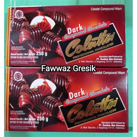 Jual Colatta Dark Compound Chocolatte 250gr Coklat Blok Bakery Pastry