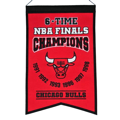 Chicago Bulls 6 Championships Banners