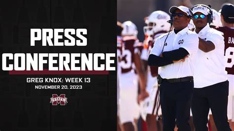 Football Greg Knox Week 13 Press Conference 112023 Youtube