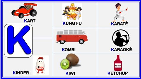 Alfabeto Infantil Aprender Palavras A Letra K