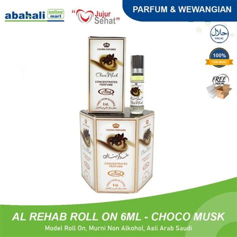 Jual Parfum Arab Untuk Sholat Al Rehab Choco Musk 6ml Roll On Non