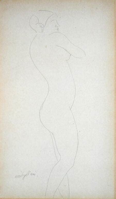 Nude Standing Girl Amedeo Modigliani als Kunstdruck oder Gemälde