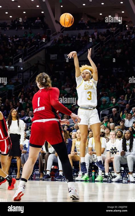 South Bend Indiana USA 15th Feb 2024 Notre Dame Guard Hannah