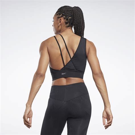 Seamless Training Crop Top In Black Reebok Official Uk