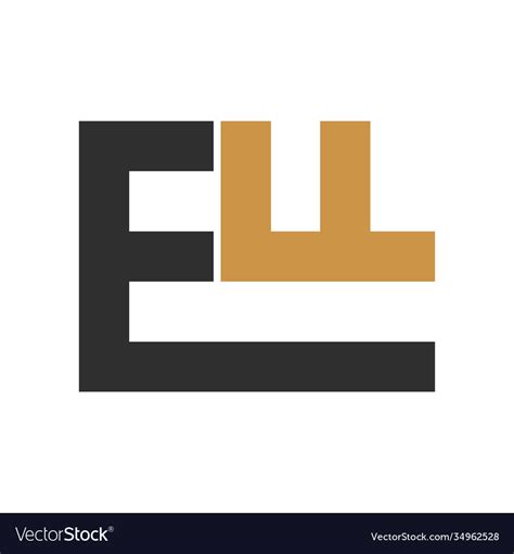 Initial Letter Ef Logo Or Fe Design Royalty Free Vector