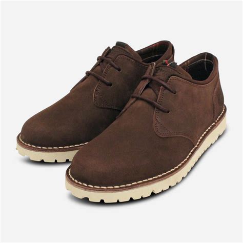 Barbour Casual Chocolate Brown Mens Nubuck Shoes