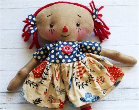 Beach Day Fun Primitive Raggedy Ann Doll Hafair Etsy