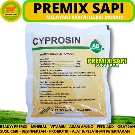 Jual Cyprosin Gram Ciprosin Cyprofloxacin Tylosin Obat Crd