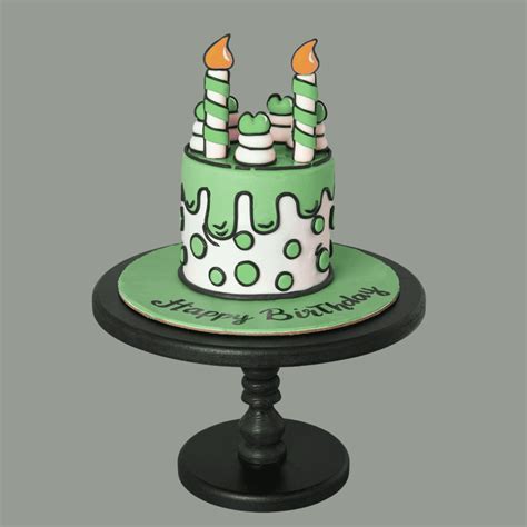 Delicious Green Comic Cake Perfect For Any Celebration