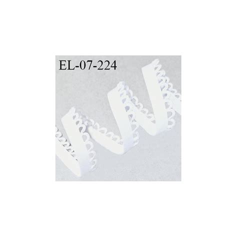 Elastique picot 7 mm lingerie haut de gamme couleur blanc écru largeur