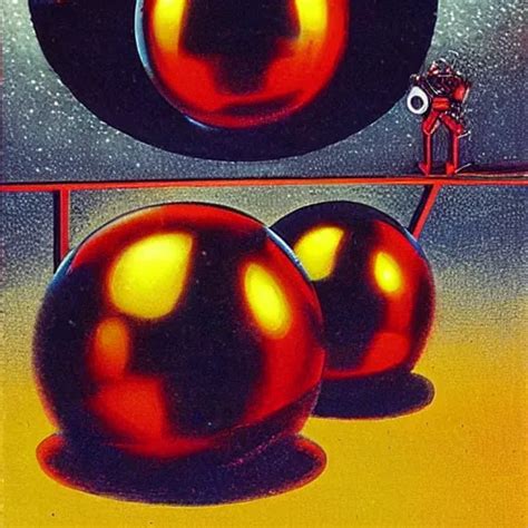 Chrome Spheres On A Red Cube By Ed Emshwiller Stable Diffusion Openart