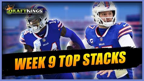 The Stacks You Must Play In Nfl Dfs Tournaments For Draftkings Week