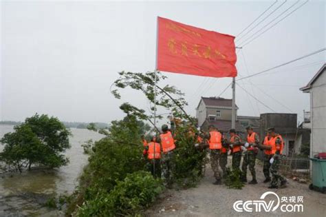 坚守在安徽抗洪大堤上的武警官兵新闻频道央视网