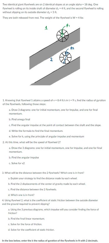 Solved Two Identical Giant Flywheels Are On 2 Identical Chegg