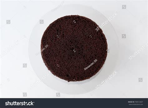 Naked Layer Cake Chocolate Biscuit Cream Stock Photo