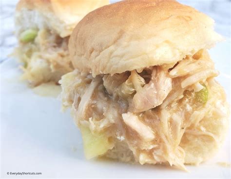 Hot Shredded Chicken Sandwiches - Everyday Shortcuts