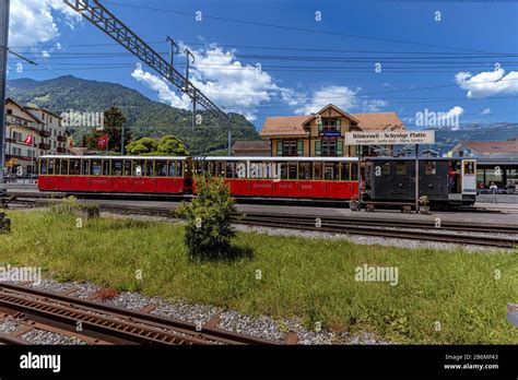 The Railway Station Of The Rack Railway At Wilderswil Switzerland