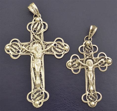 Hand Made Filigree Byzantine Cross Silver Plated Household Crosses