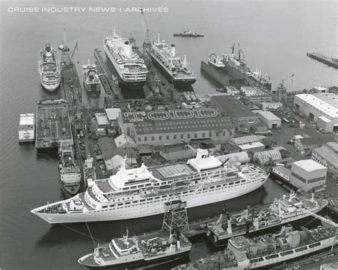 Archives Busy Day At Todd Shipyards In 1991 Cruise Industry News