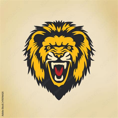 Lion Head vector Stock Vector | Adobe Stock