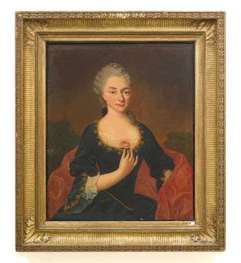 French School 18th Century Portrait Of A Noblewoman Mutualart