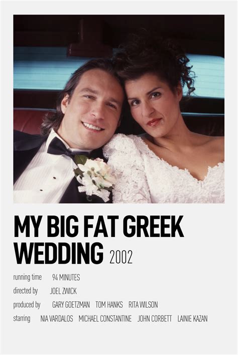 my big fat greek wedding minimalist movie poster in 2024 | Wedding movies, Iconic movie posters ...