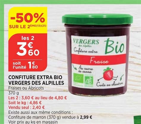 Promo Confiture Extra Bio Vergers Des Alpilles Chez Bi