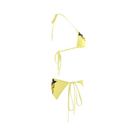 Pirate Emoticon Smiley Emoji Girl Custom Bikini Swimsuit ID D