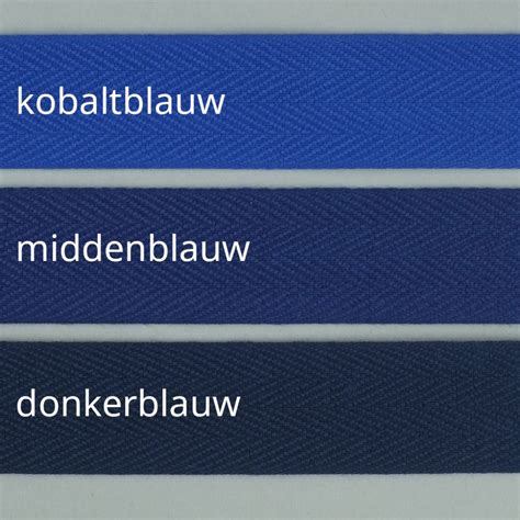 Donkerblauw Katoen Keperband Mm Seegers Fournituren