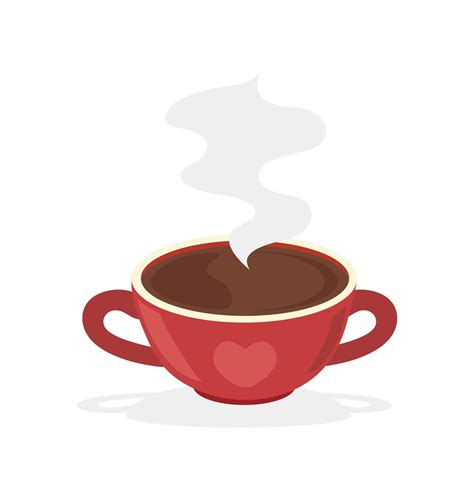 Red Coffee Hot Cup Vector Illustration Vector Art At Vecteezy