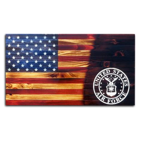 Air Force Wood American Flag Etsy