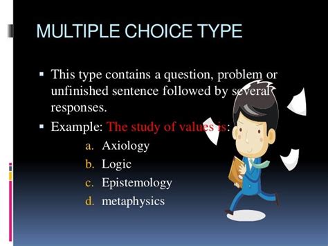 Selection Types Of Objective Test