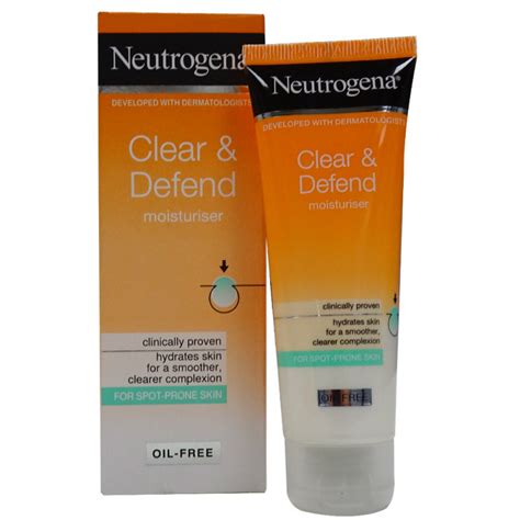 Neutrogena crema facial 50 ml. Clear & Defend hidratante prevención ...
